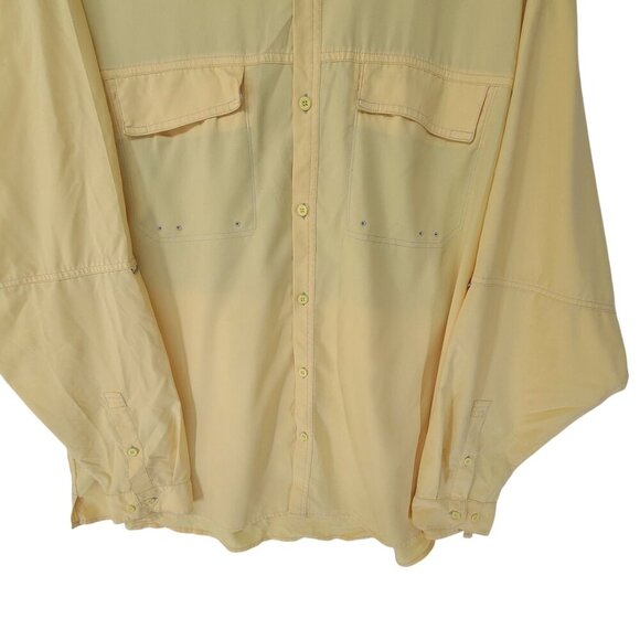 Cabela's Men's Button Up Shirt Jacket Yellow Size 2XL Gorpcore, Fishing - Picture 2 of 7
